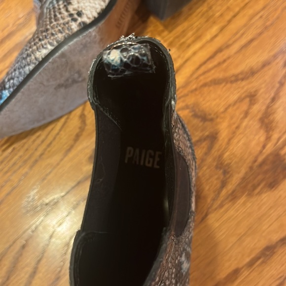PAIGE Woman’s Snake Skin Booties Size 8 - Picture 7 of 7